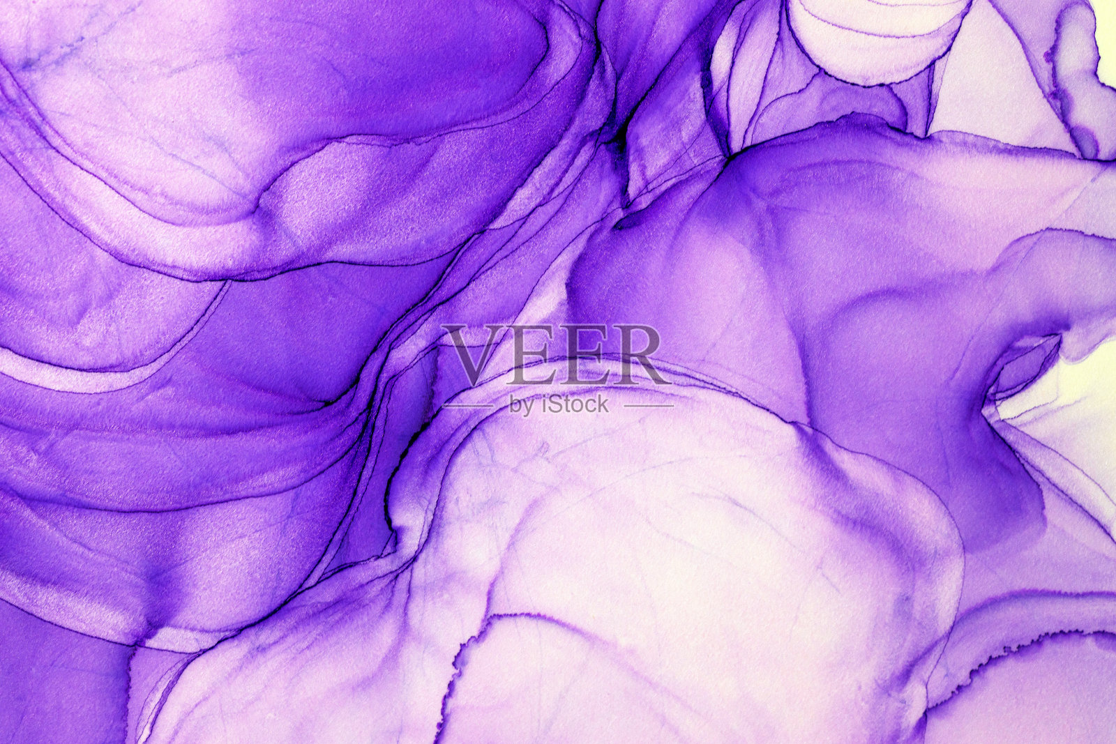 高品质的现代抽象画以酒精墨渲染，色彩丰富的抽象现代艺术绘画背景。照片摄影图片