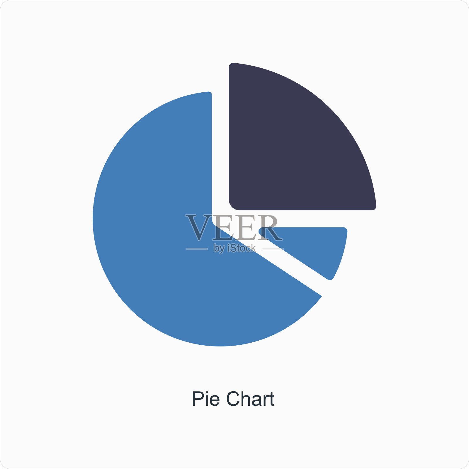 饼图和图表图标的概念插画图片素材