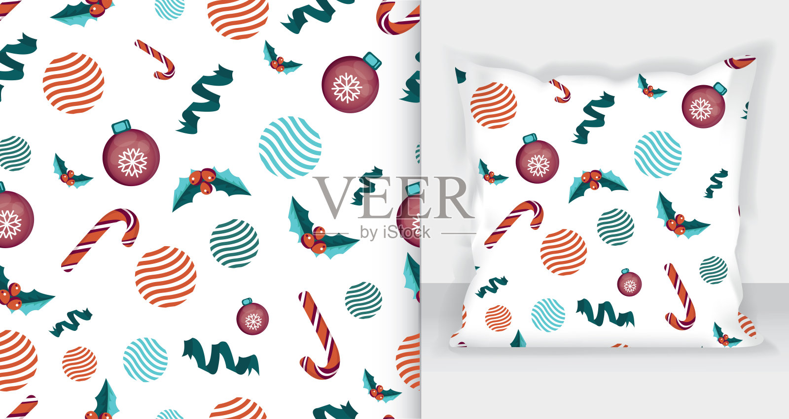 手绘圣诞图案设计插画图片素材