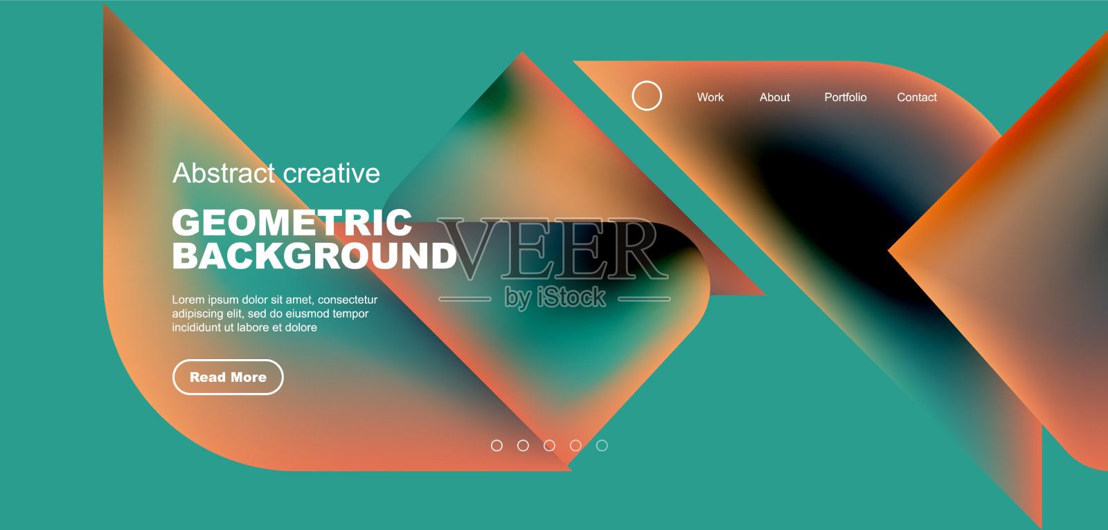 几何登陆页面背景流体颜色插画图片素材