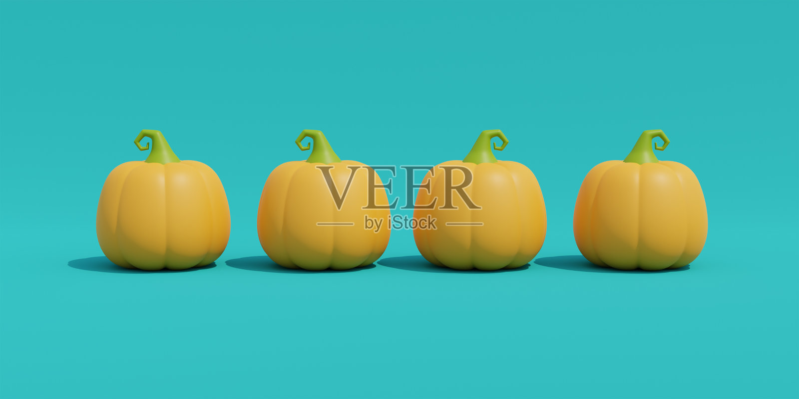 万圣节快乐与杰克灯南瓜人物，传统的十月节日，3d渲染。照片摄影图片