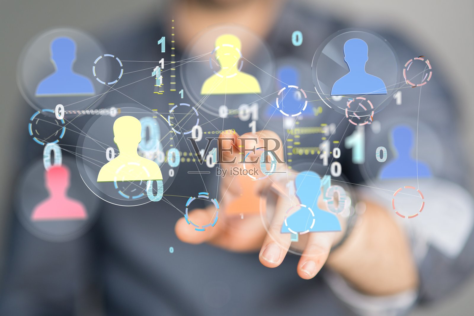 《与新现代计算机的合作》展示了社交网络照片摄影图片