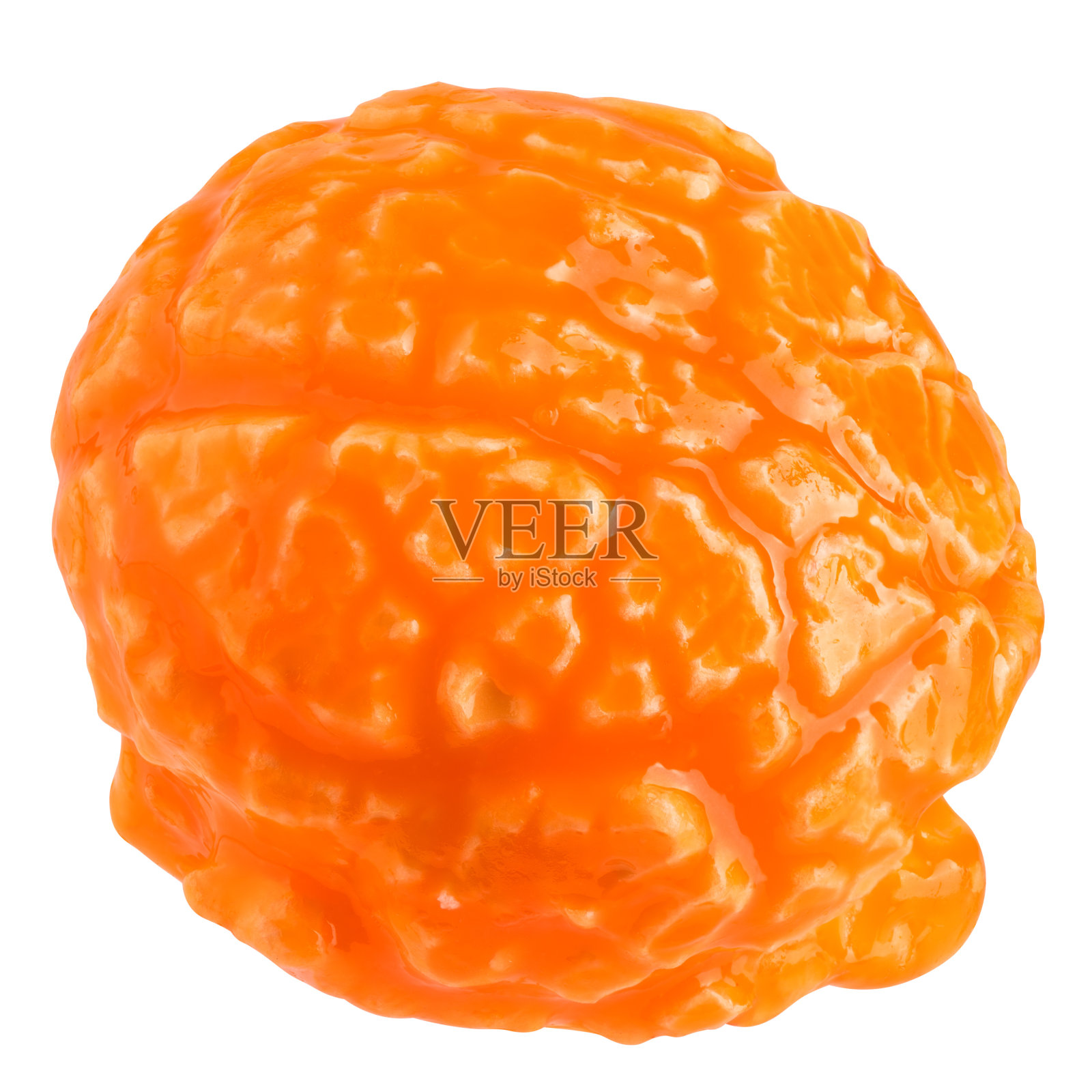 彩色水果爆米花孤立在白色背景，修剪路径，充分的景深照片摄影图片