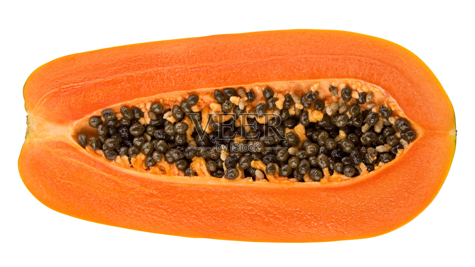 木瓜孤立在白色背景，修剪路径，充分的景深照片摄影图片