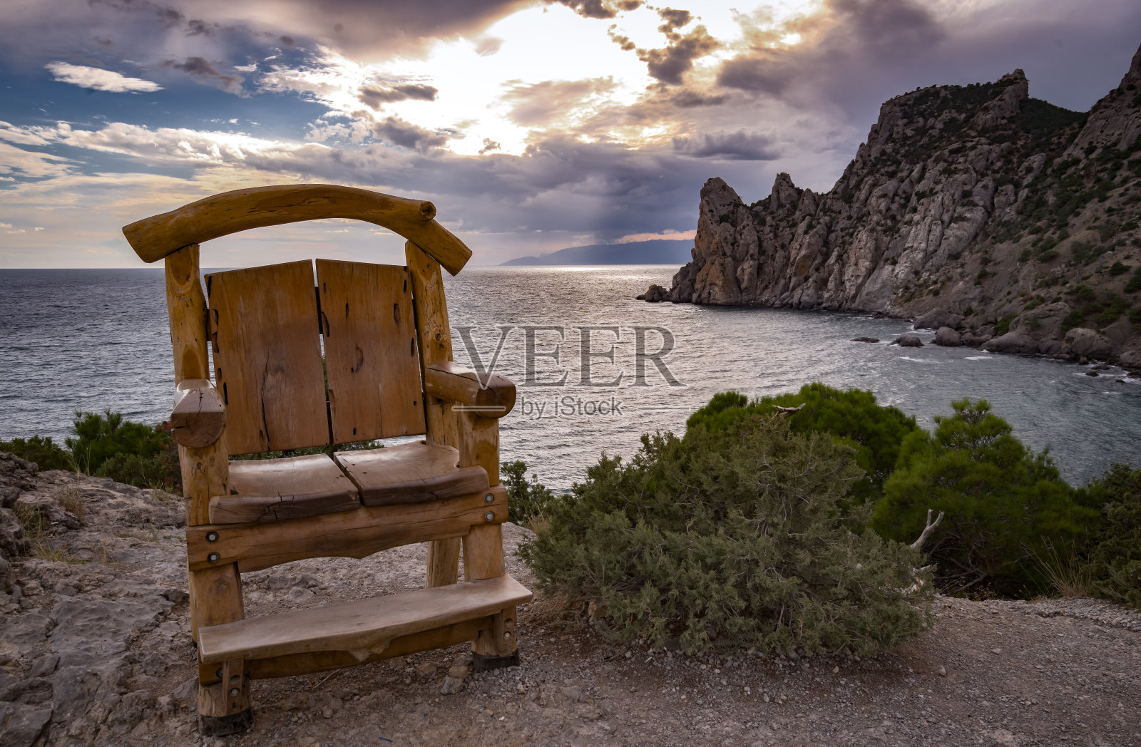 旅游路线戈里琴小径。克里米亚，Novy set定居点照片摄影图片