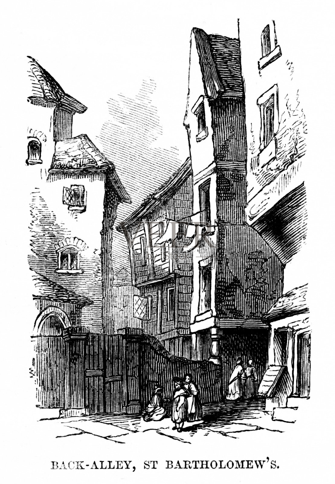 圣巴塞洛缪，英国伦敦插画图片素材
