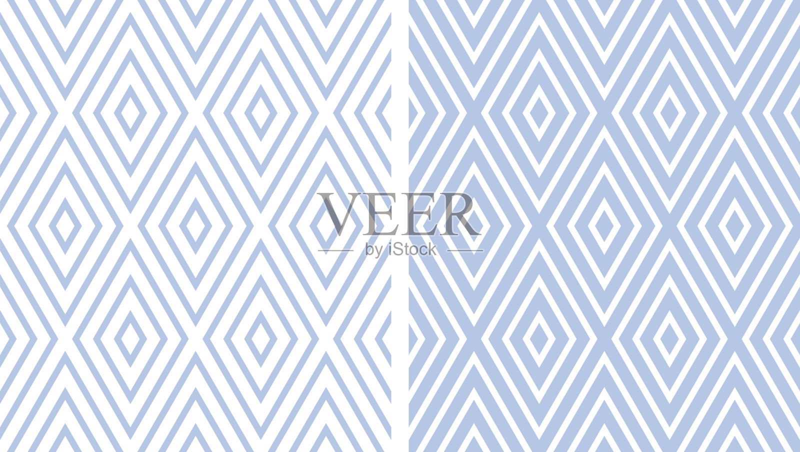 抽象无缝几何蓝钻石图案。插画图片素材