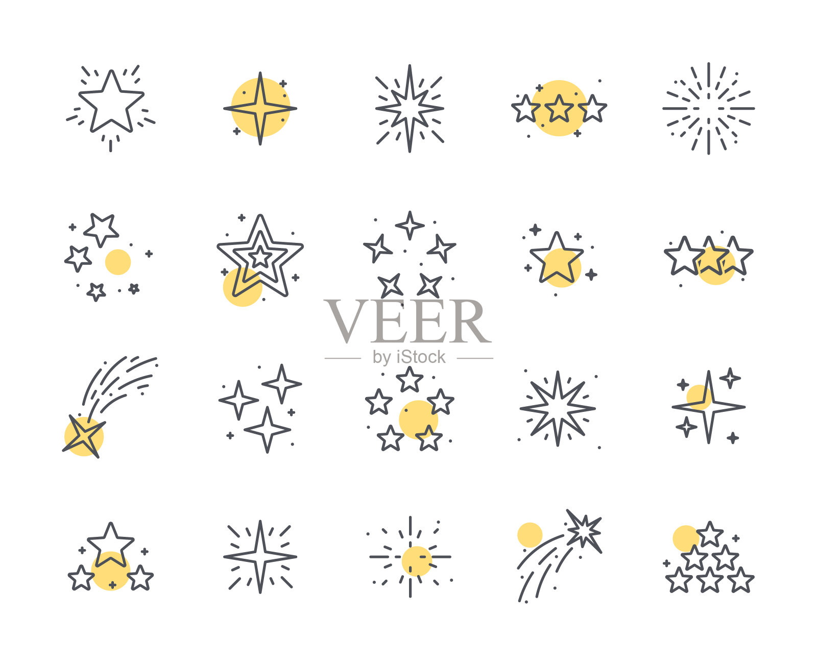 星图标设置插画图片素材