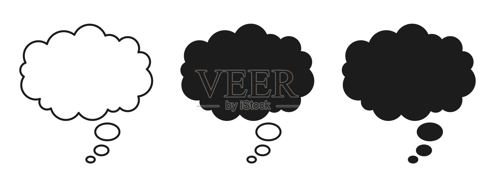 设空言泡泡，聊天符号，思想股票矢量插画图片素材