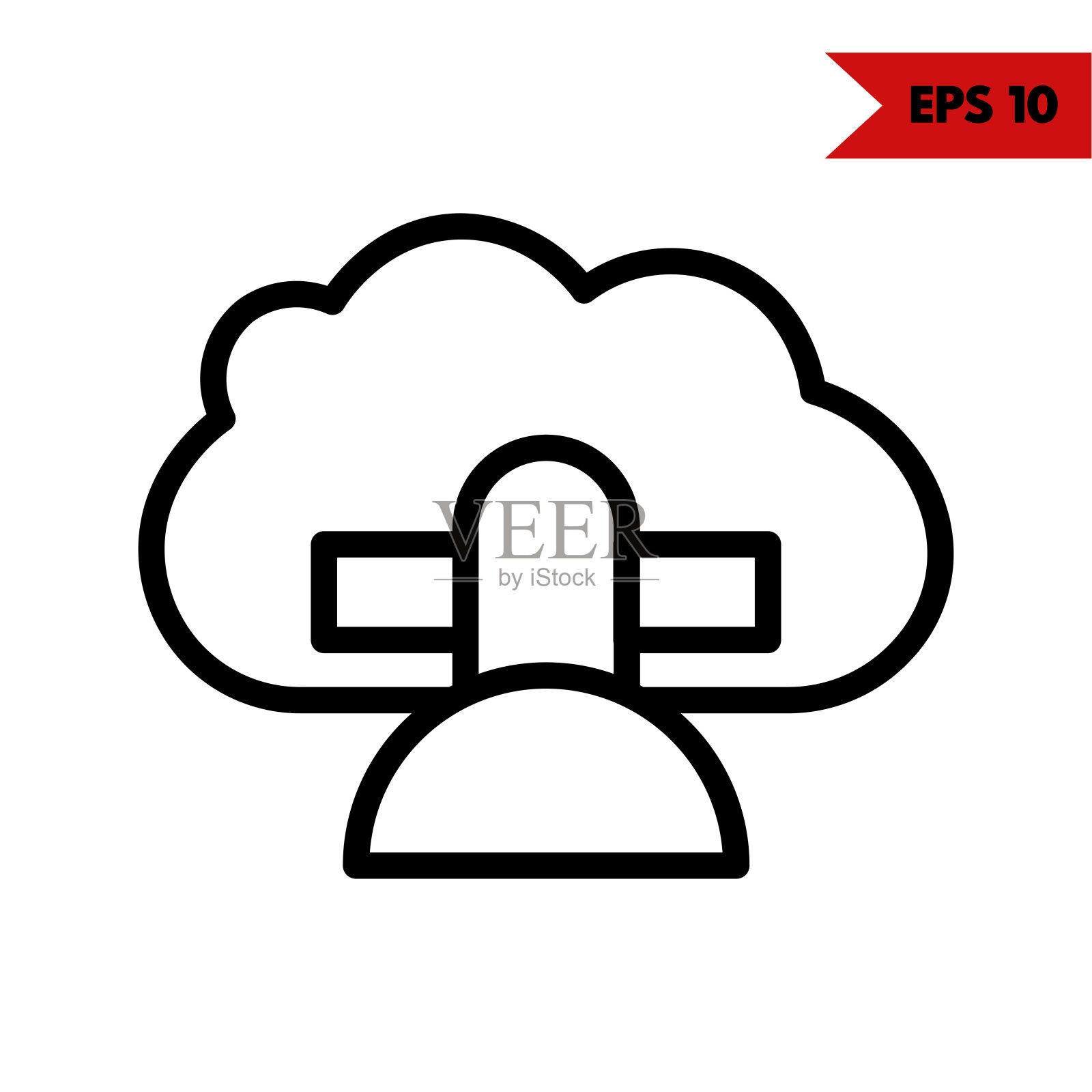 图解卫星线图标图标素材