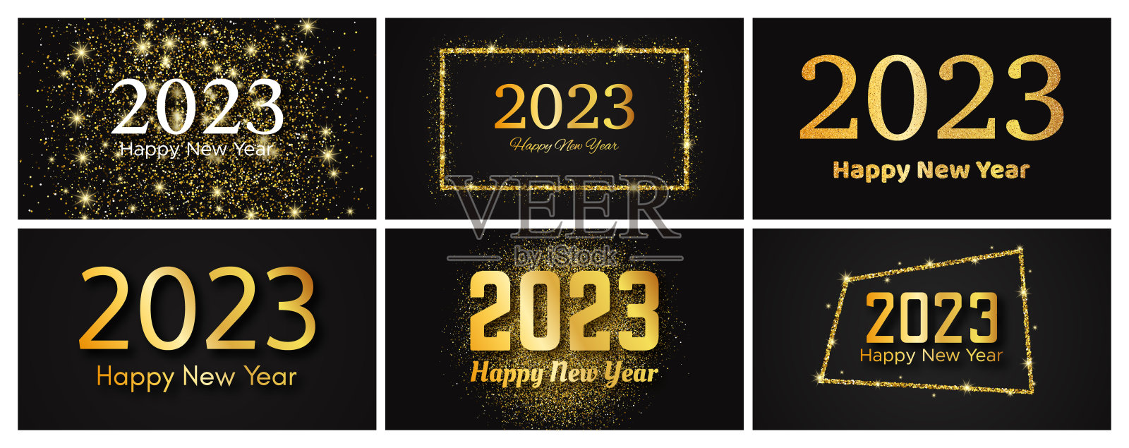 2023拜年金背景插画图片素材