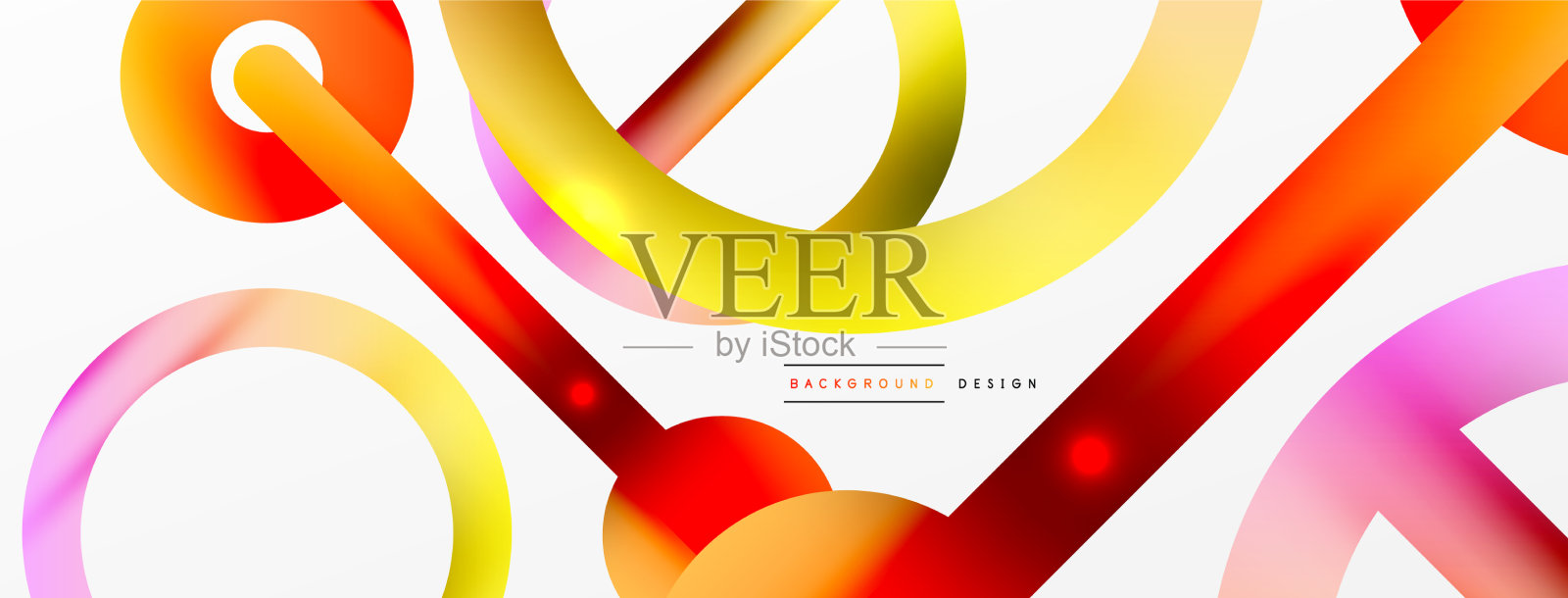 圆形构图抽象背景新潮插画图片素材