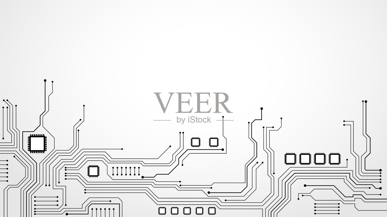 高科技数字技术背景插画图片素材