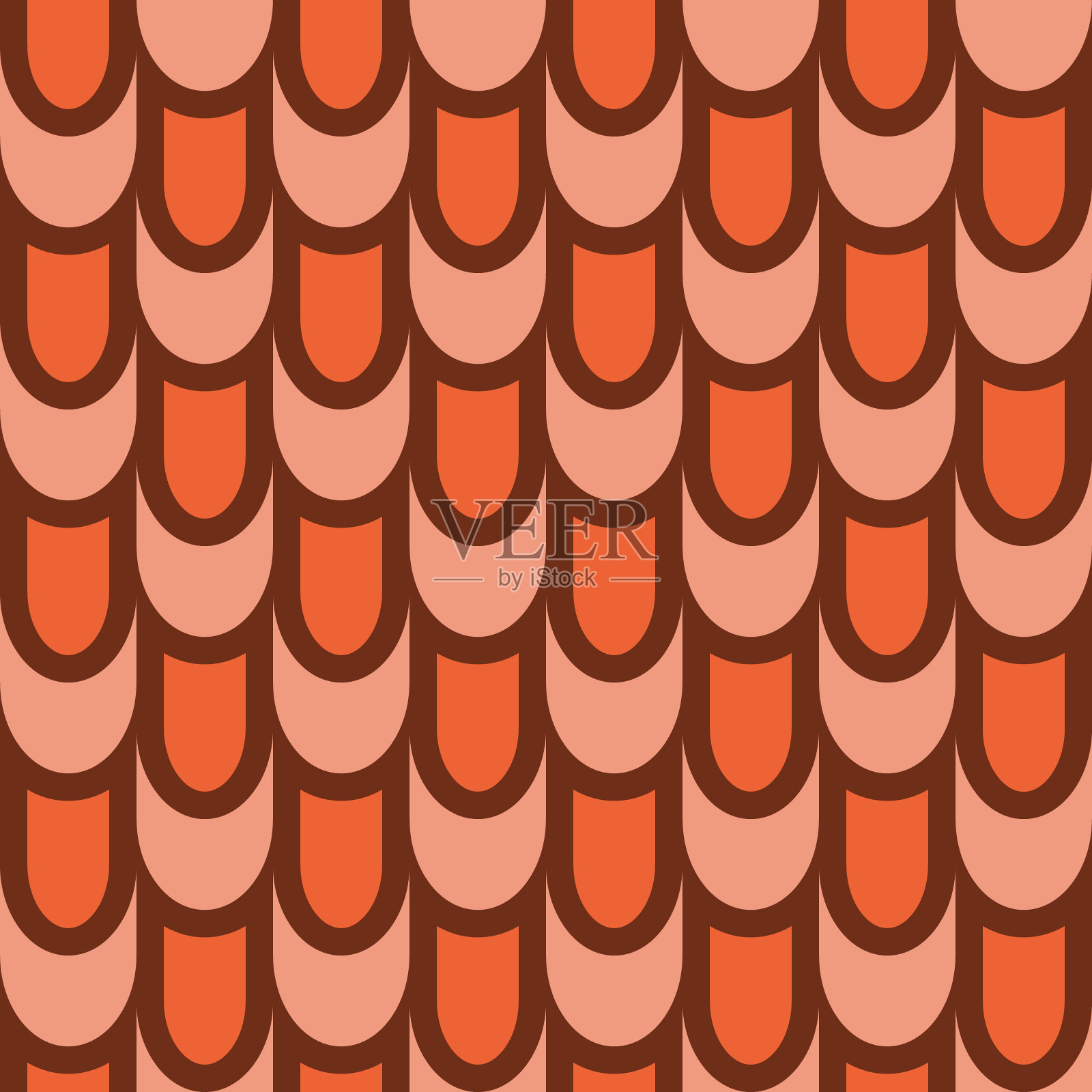 在60年代和70年代的复古风格的温暖图案插画图片素材