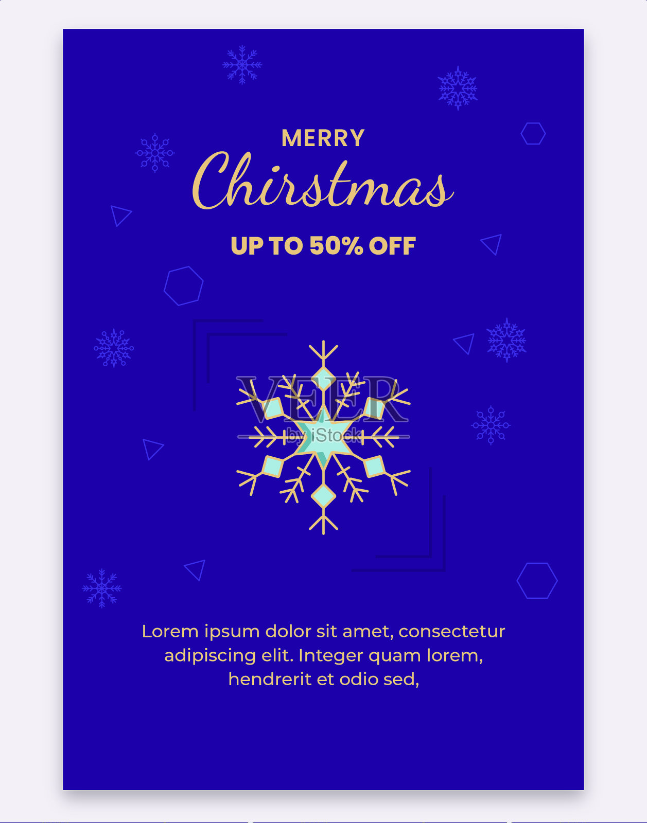 矢量快乐圣诞卡片集背景横幅设计。平面风格矢量海报插画插画图片素材