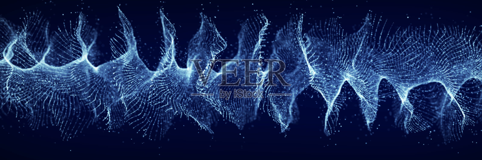 未来动态旋转数字波。摘要纳米技术流。科学背景的概念。3 d渲染。照片摄影图片