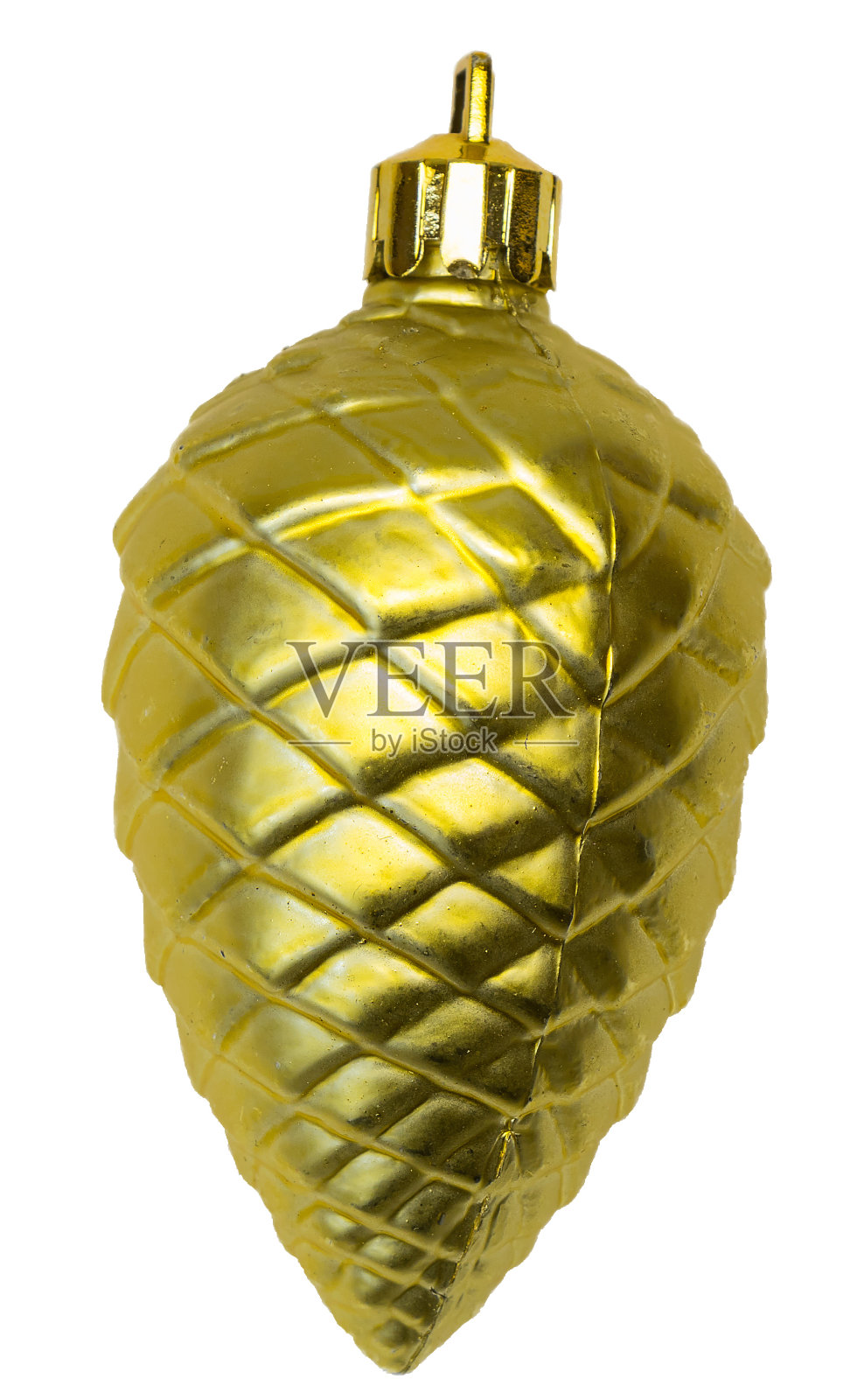 圣诞树上的白色背景的圣诞装饰品为年终聚会照片摄影图片