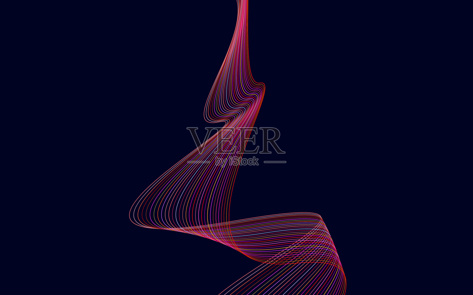 时尚的红色波浪线抽象背景设计插画图片素材