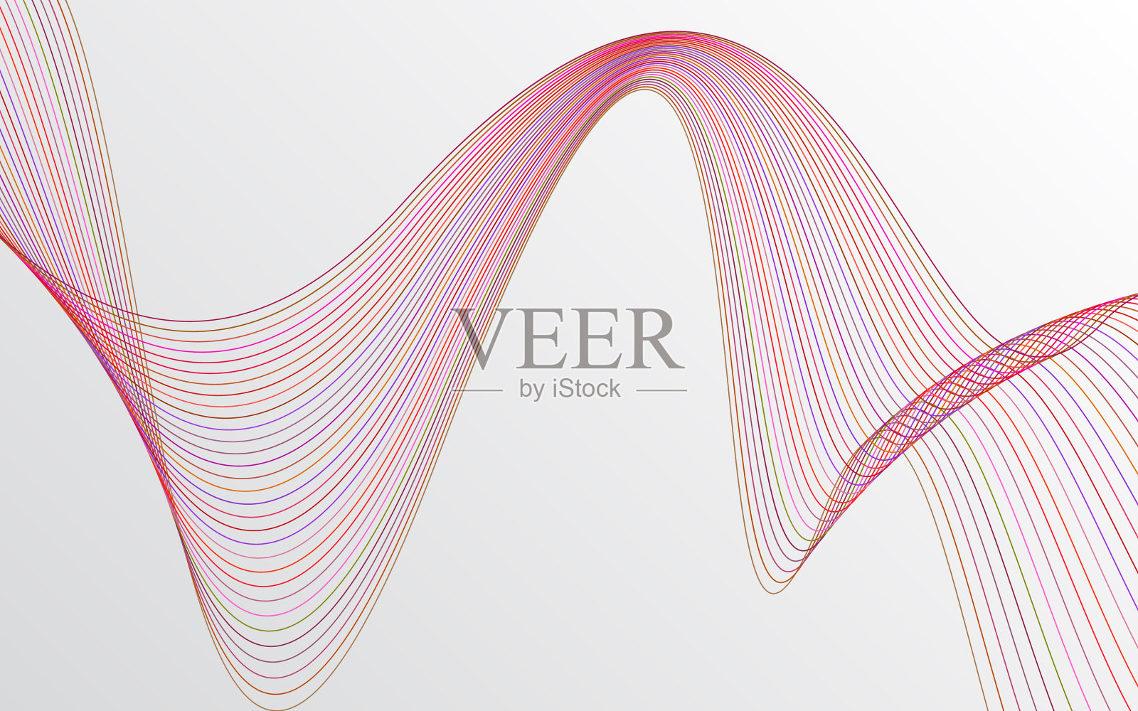 摘要红色技术线波背景插画图片素材