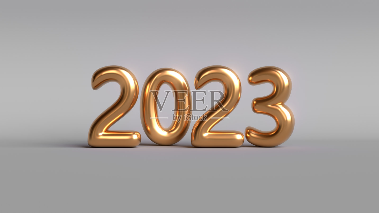 2023概念黄金文本。新年背景。3d渲染illusereion照片摄影图片