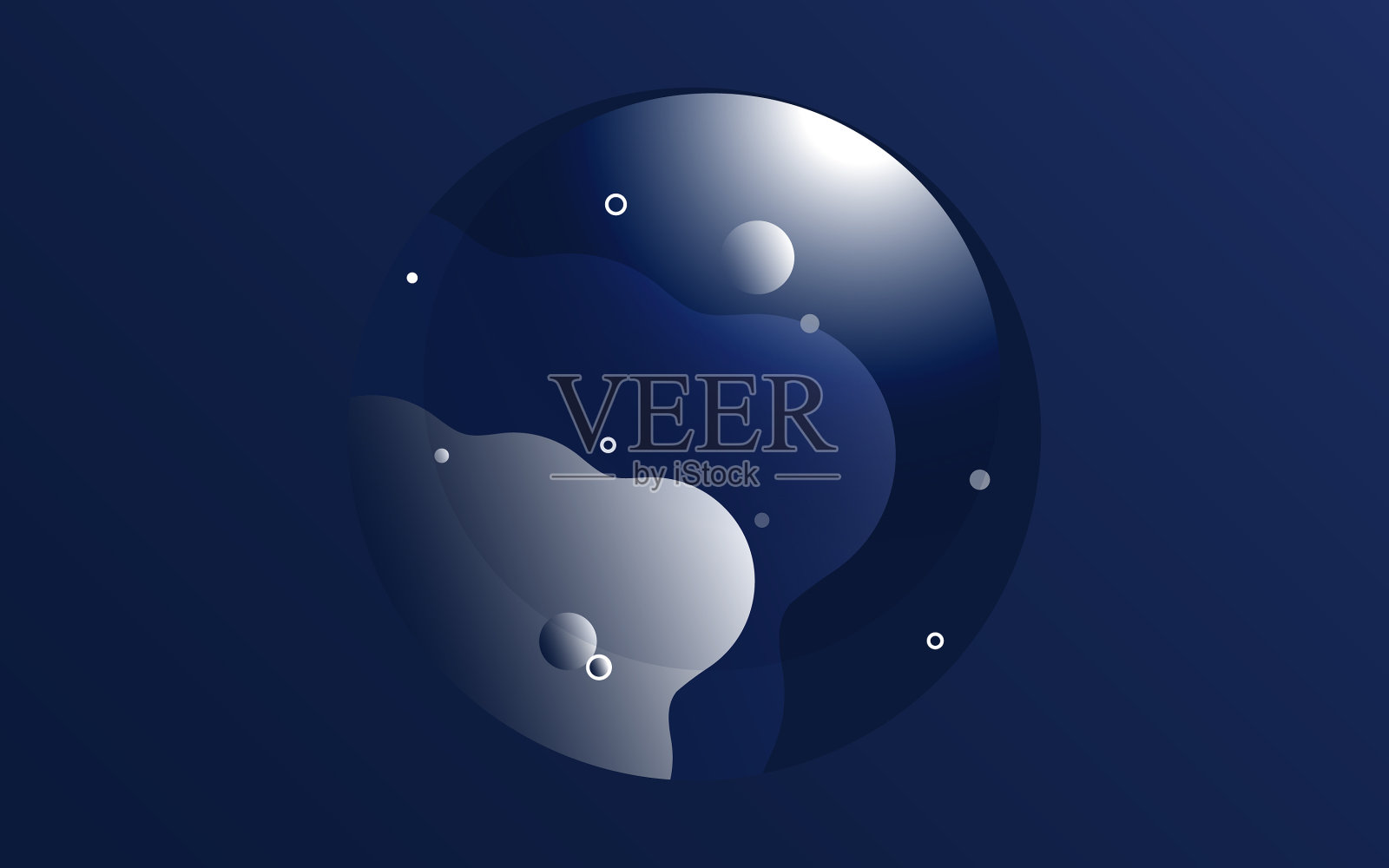 抽象的圆形液体形状球形斑点插画图片素材