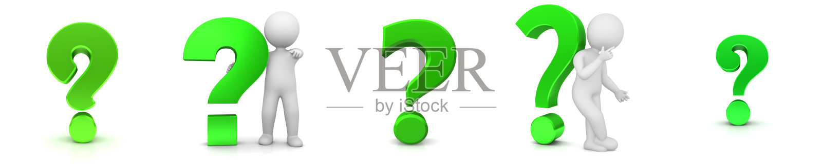 绿色问号照片摄影图片