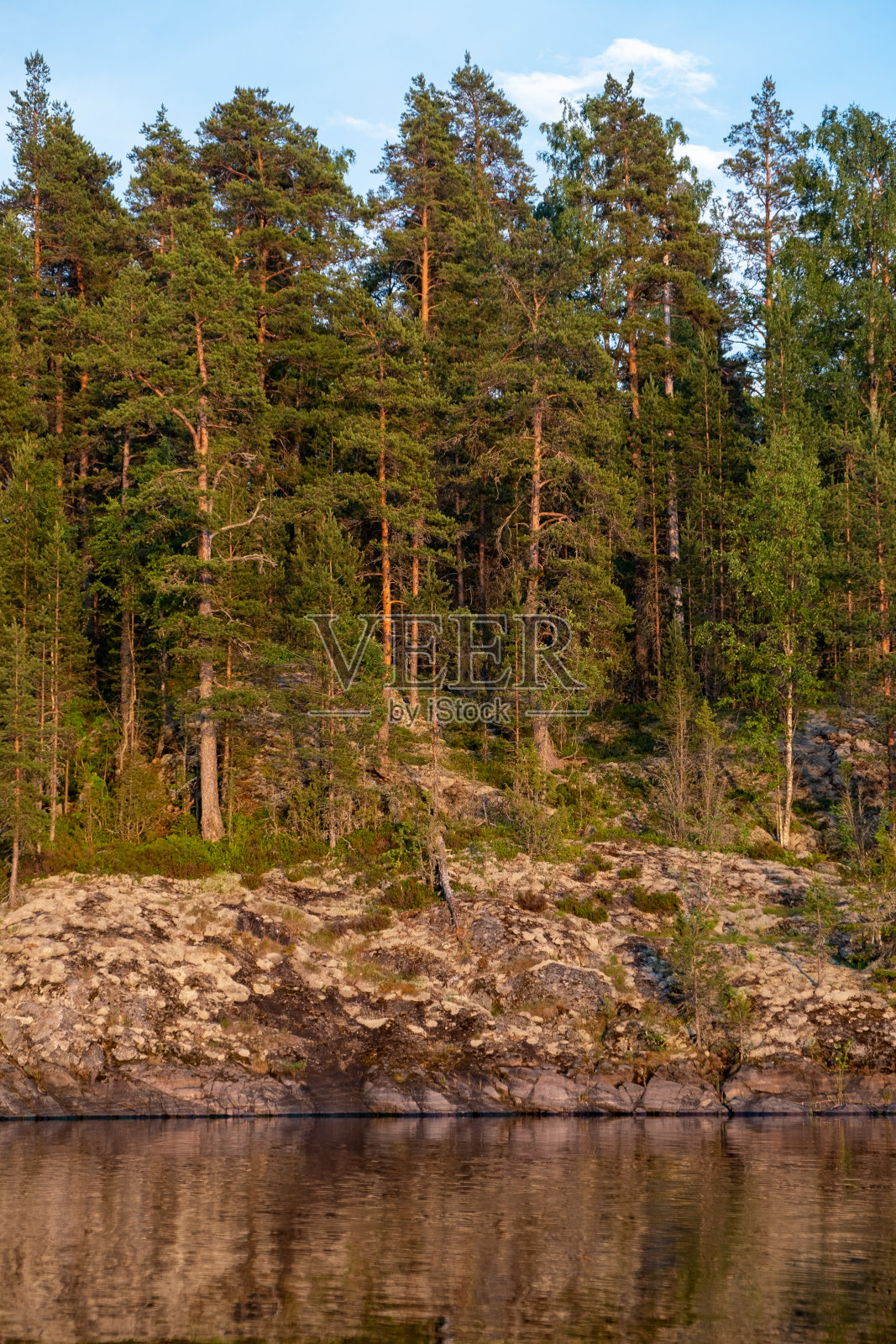 拉多加湖。卡累利阿共和国全景图。俄罗斯的北部照片摄影图片