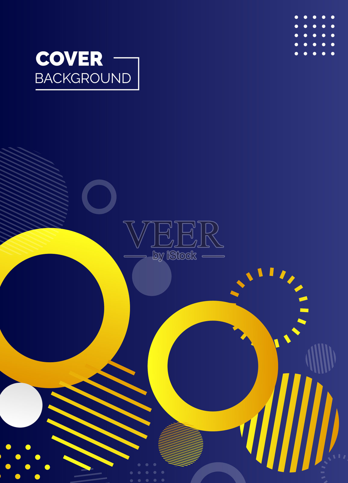 覆盖模板设置与包豪斯孟菲斯和插画图片素材