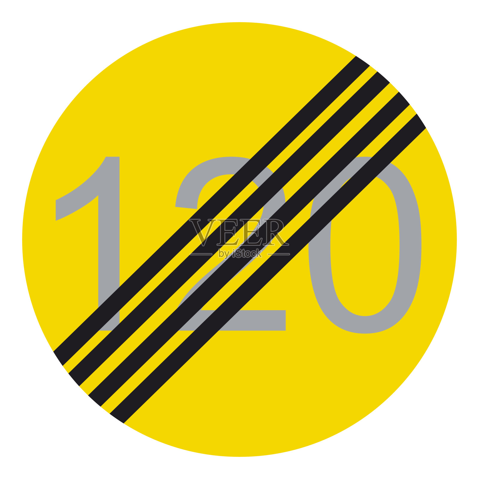 禁止通行的路标。限速120。交通标志。设计元素图片