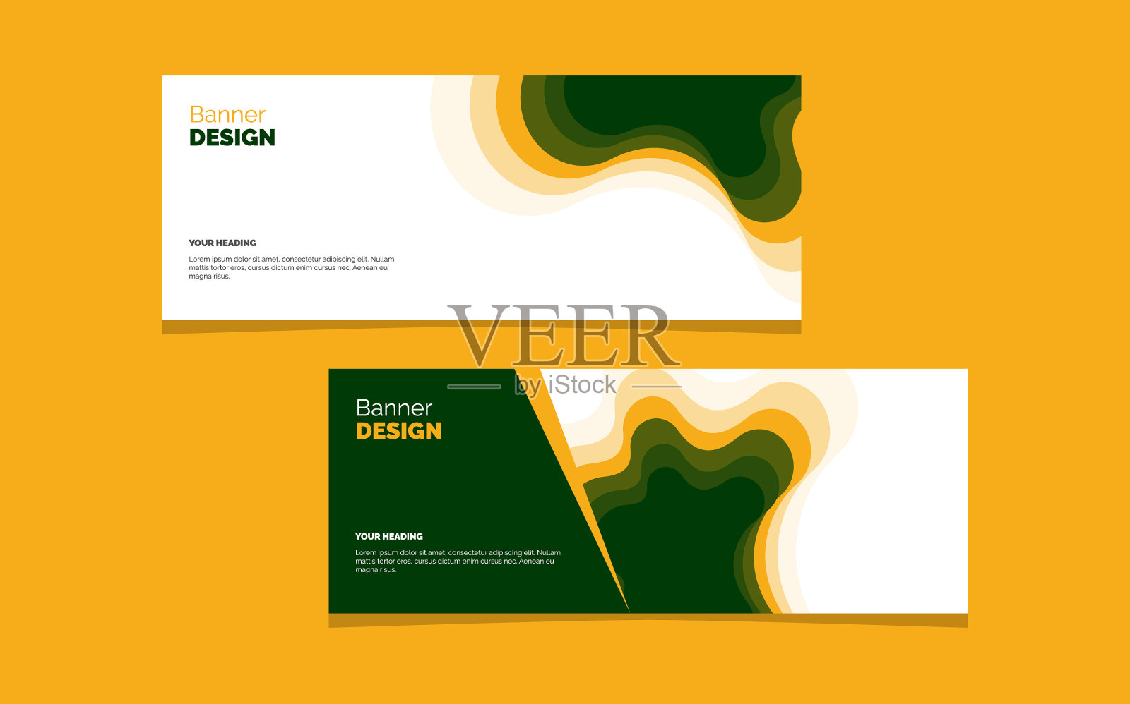 抽象剪纸横幅模板背景插画图片素材