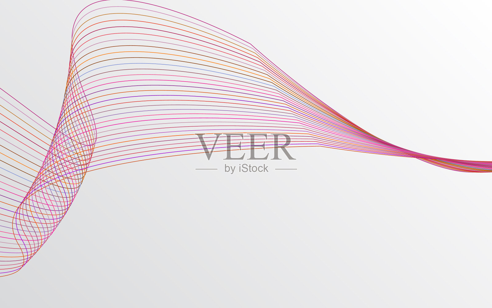 抽象的红色波浪线背景插画图片素材