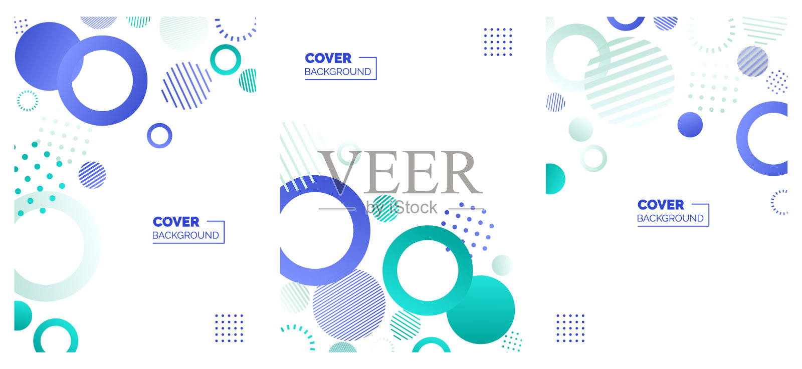 标语牌模板集与抽象的形状80插画图片素材