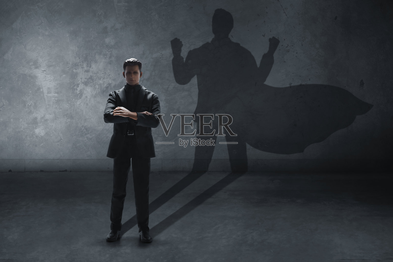 强大的商人3d插图照片摄影图片