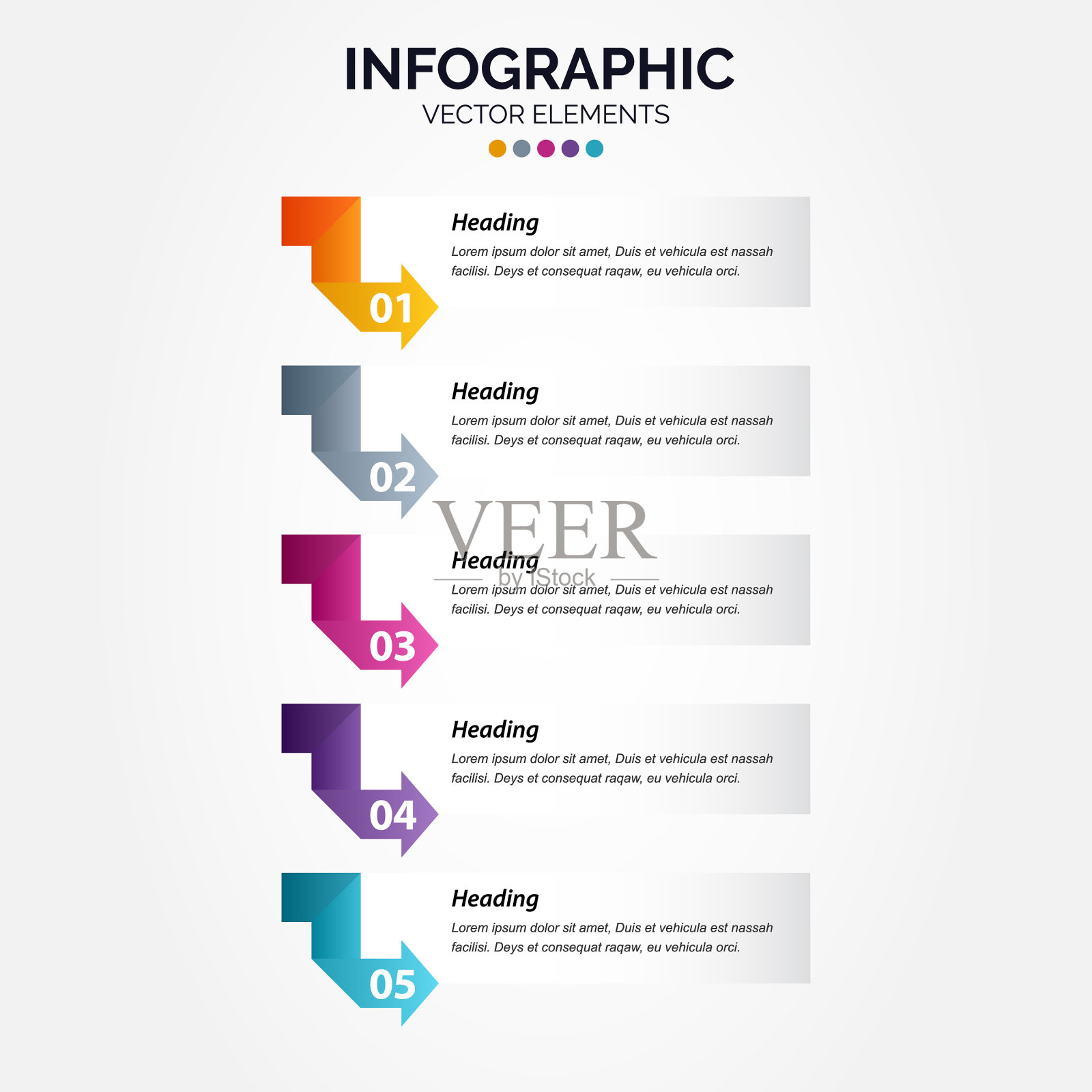 业务垂直信息图模板编号5插画图片素材