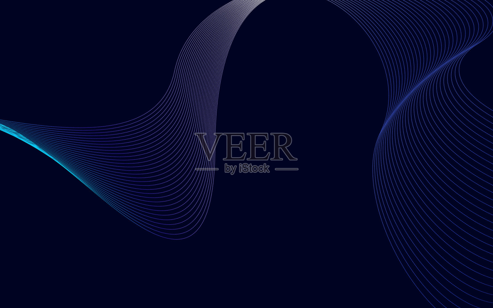 抽象的蓝色渐变波浪线背景插画图片素材