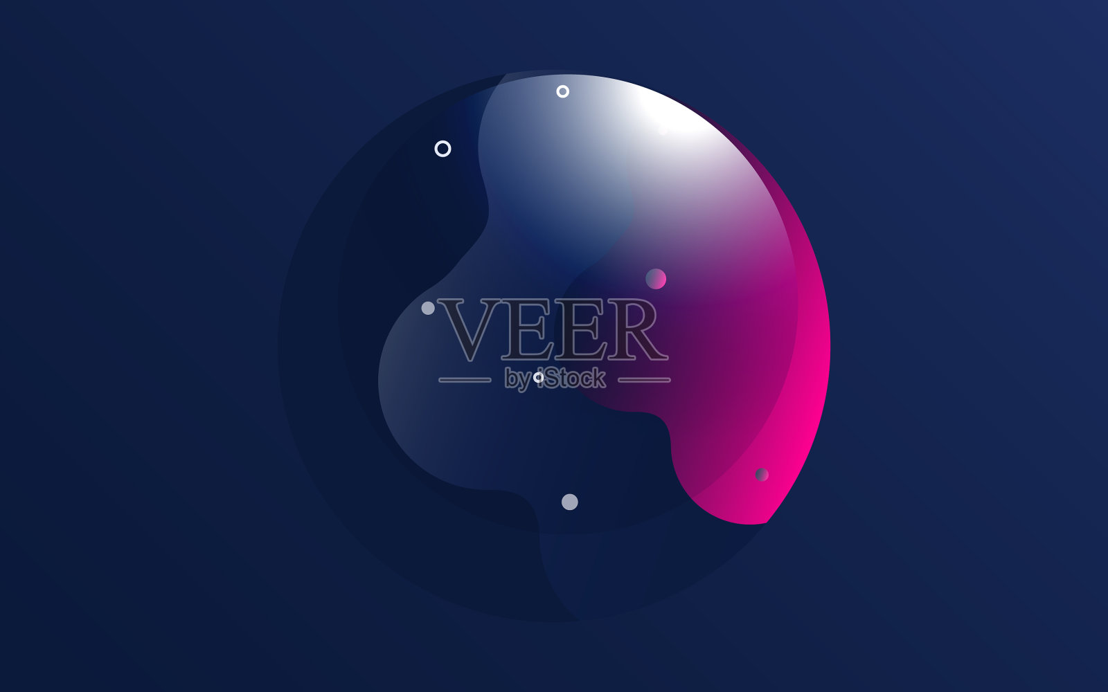 一组液体颜色抽象几何形状插画图片素材