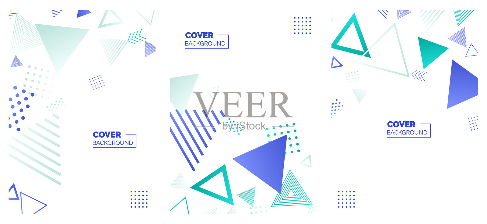 标语牌模板集与抽象的形状80插画图片素材