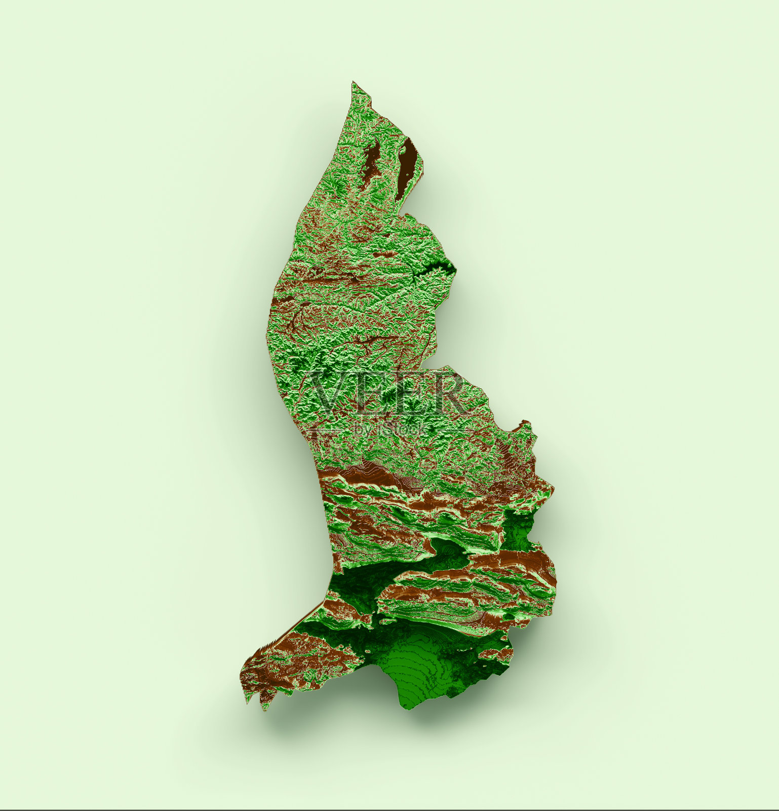 列支敦士登地形图3d逼真地图彩色3d插图照片摄影图片