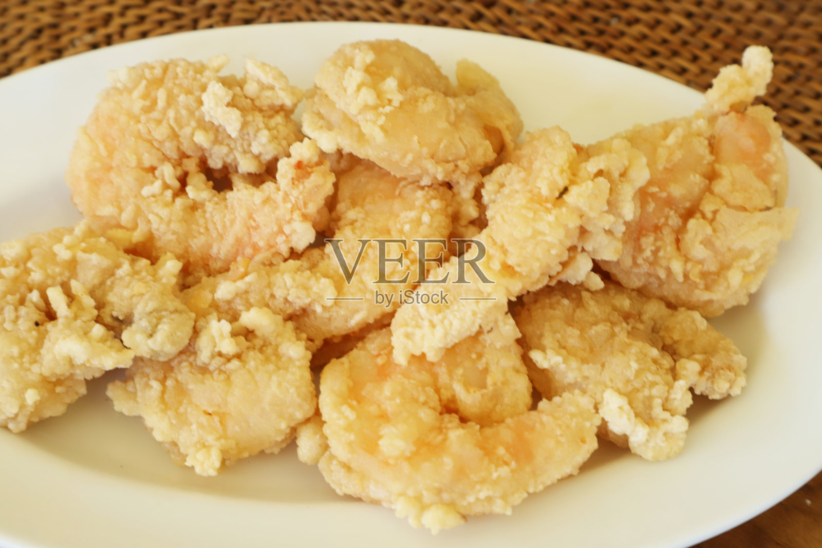 脆虾，克里奥尔风格，毛里求斯照片摄影图片