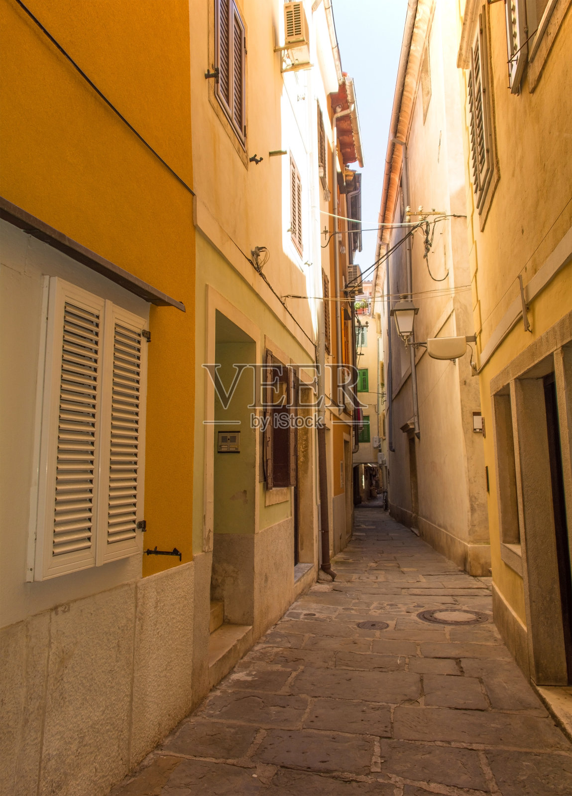 斯洛文尼亚皮兰的街道照片摄影图片