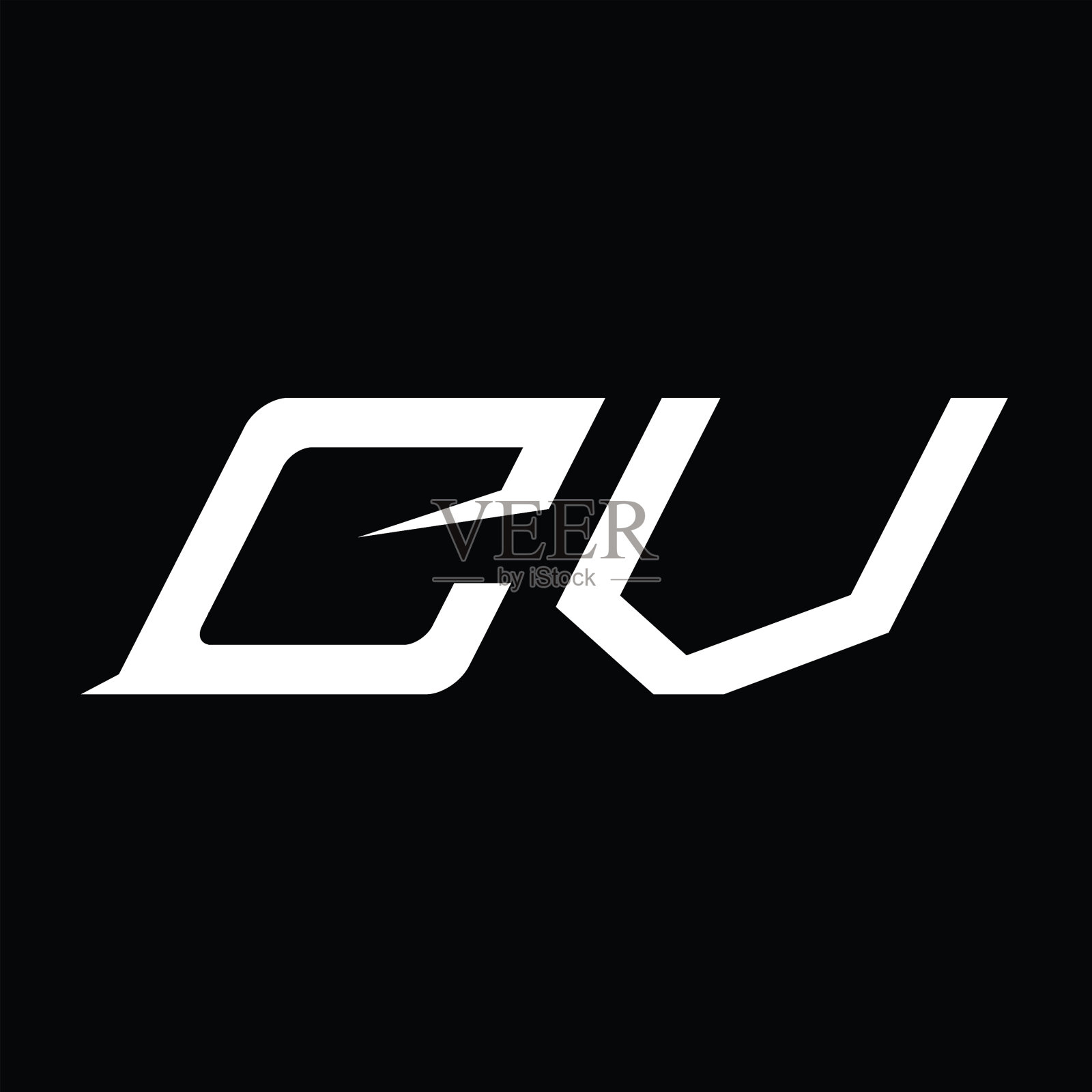 简历标志字母字母与切片风格插画图片素材