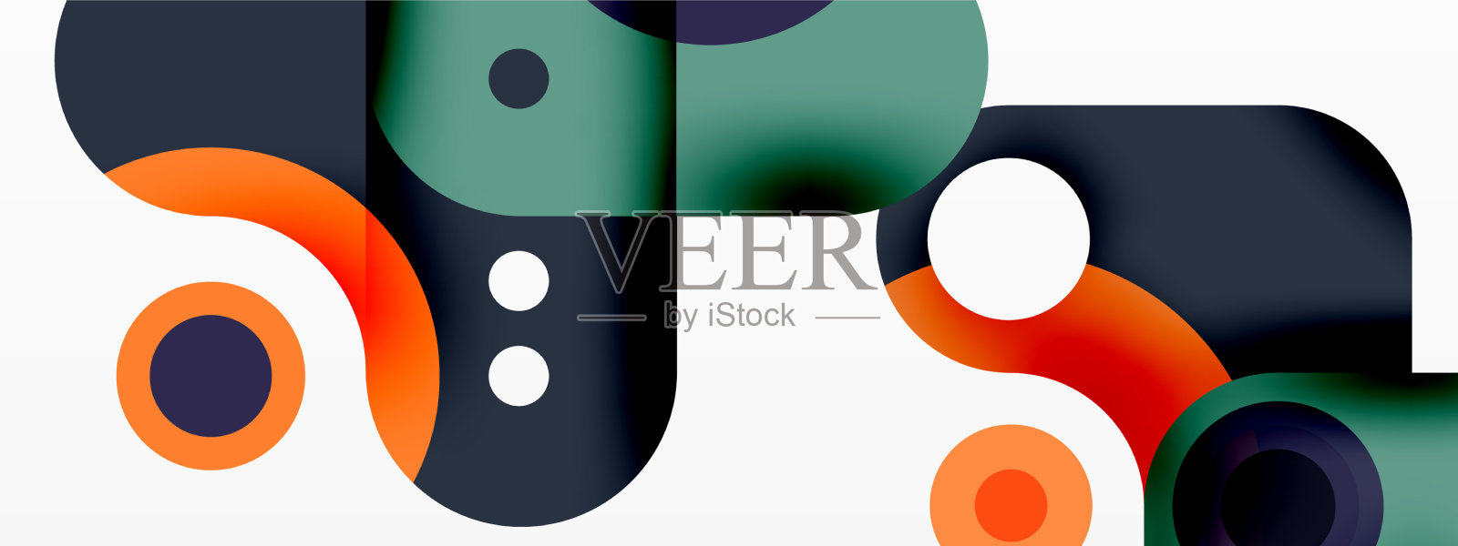 创意几何墙纸最小气泡箭头插画图片素材