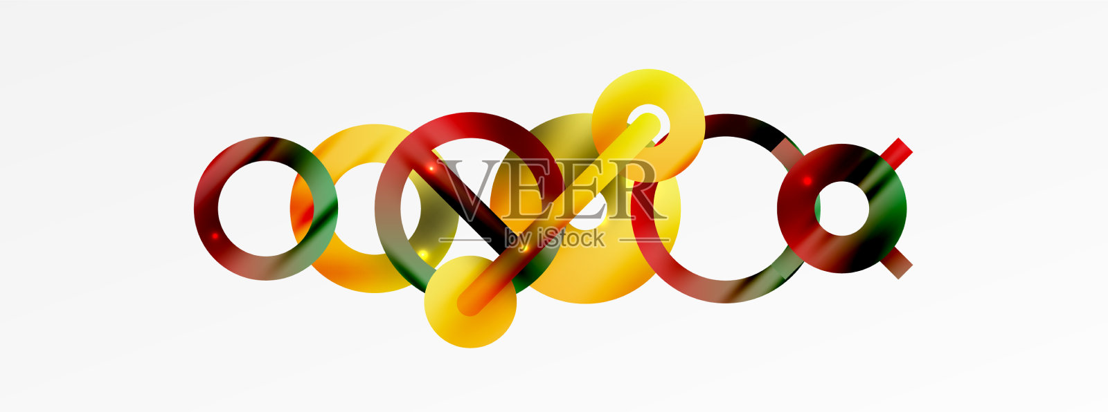 最小的几何抽象背景圆插画图片素材