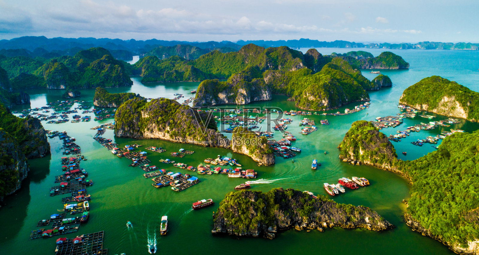 越南兰哈湾全景照片摄影图片