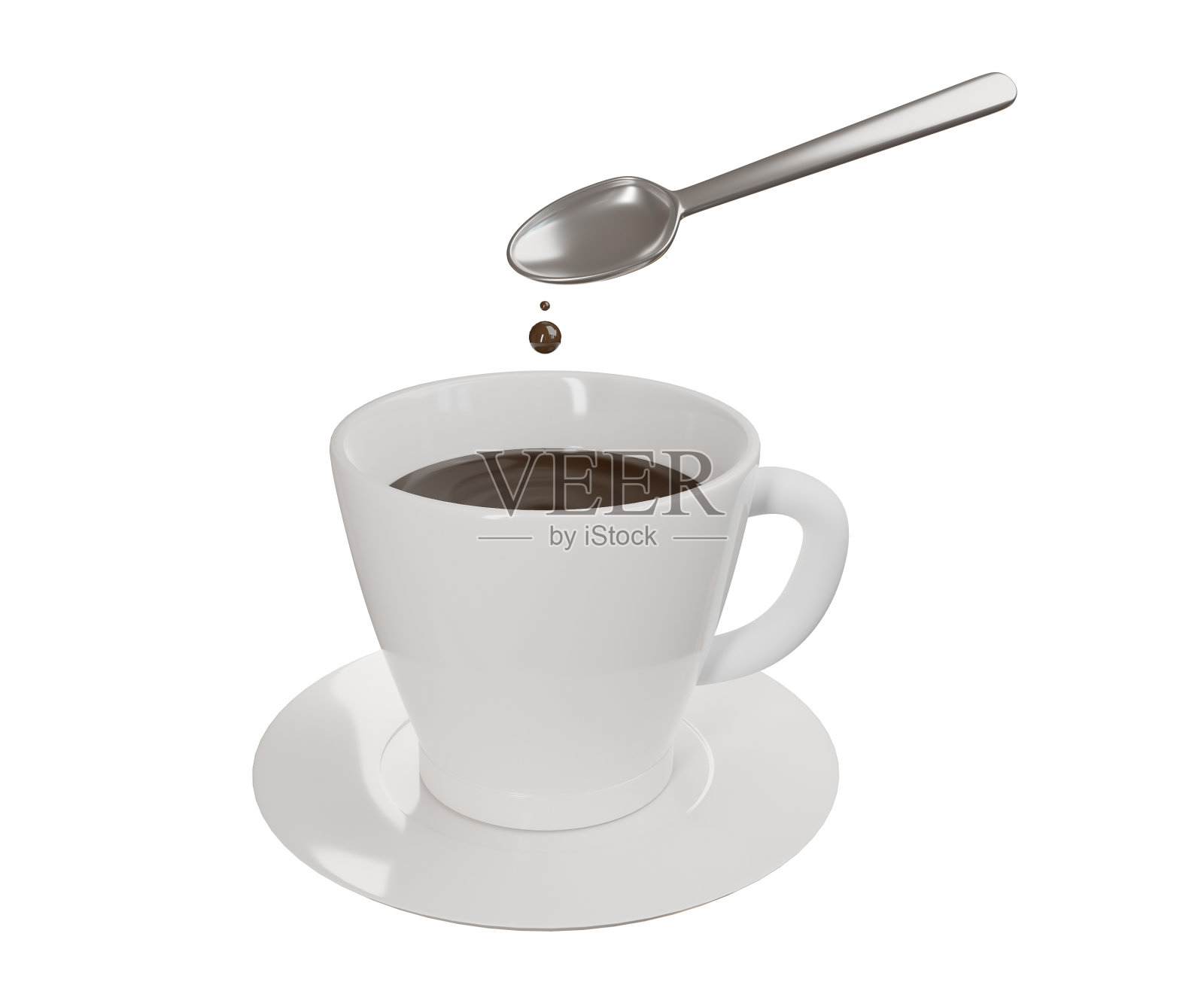 3d渲染黑咖啡照片摄影图片