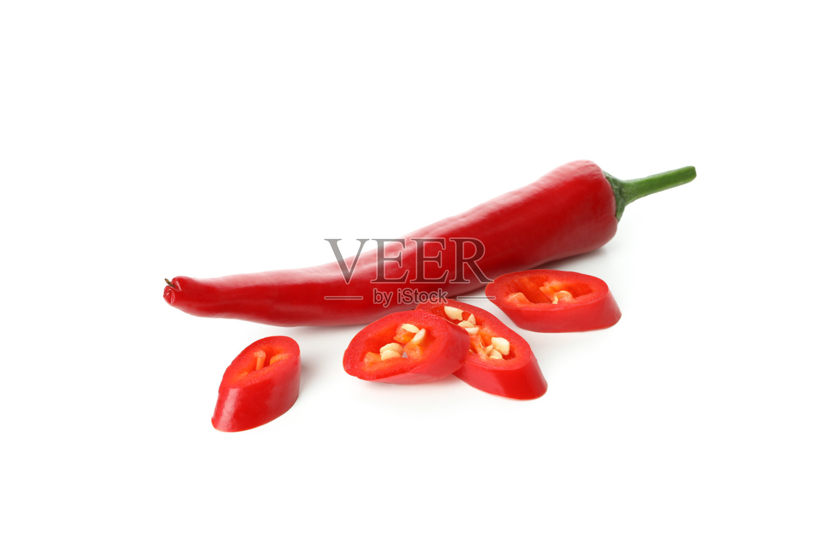 白色背景下的红辣椒照片摄影图片