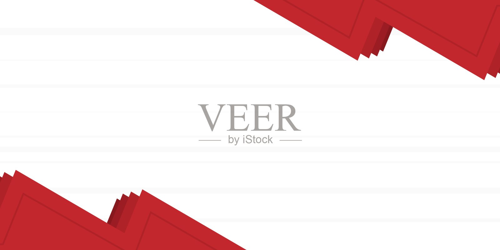 抽象的红色背景与几何形状。copyspace区域插画图片素材