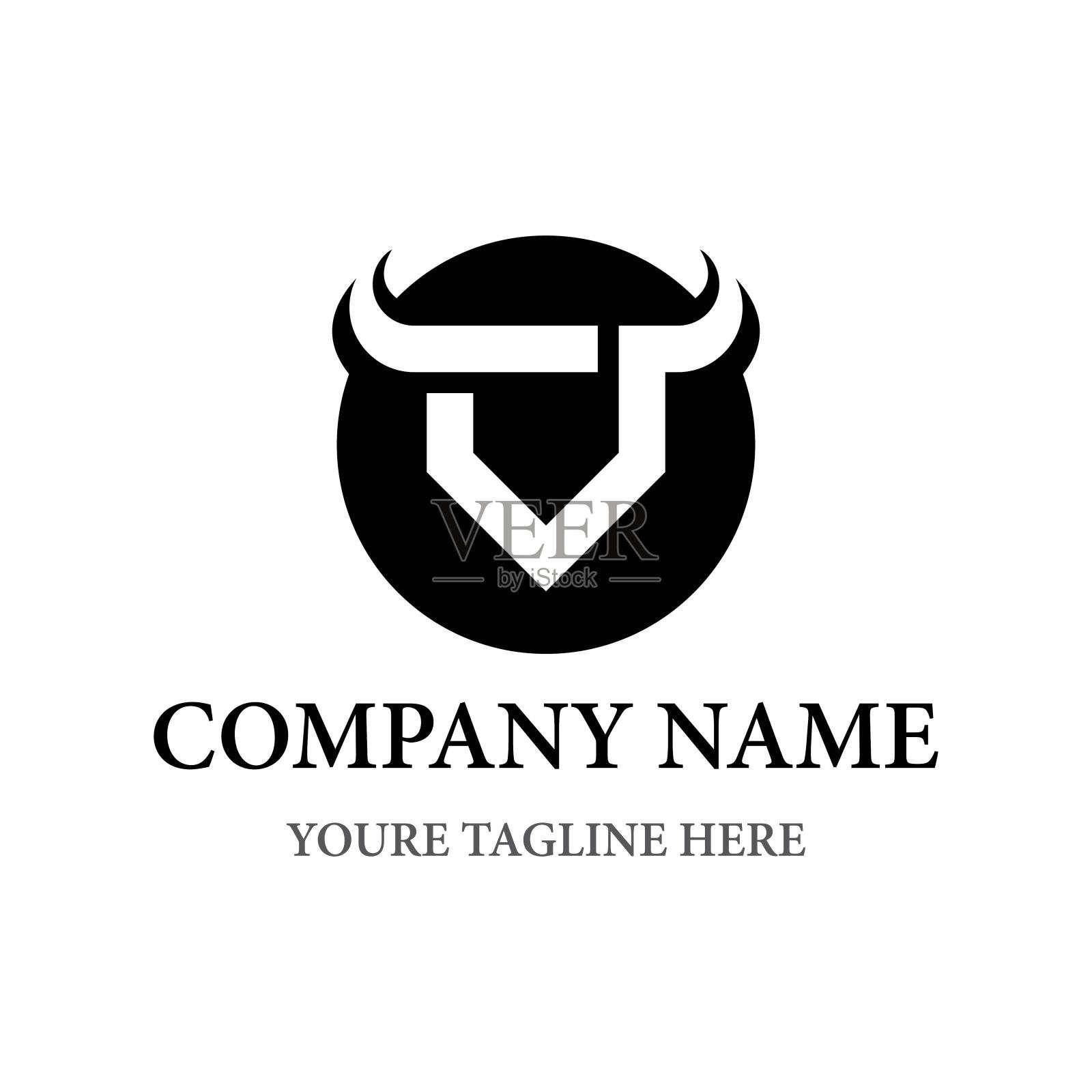 牛标志模板矢量图标插画图片素材