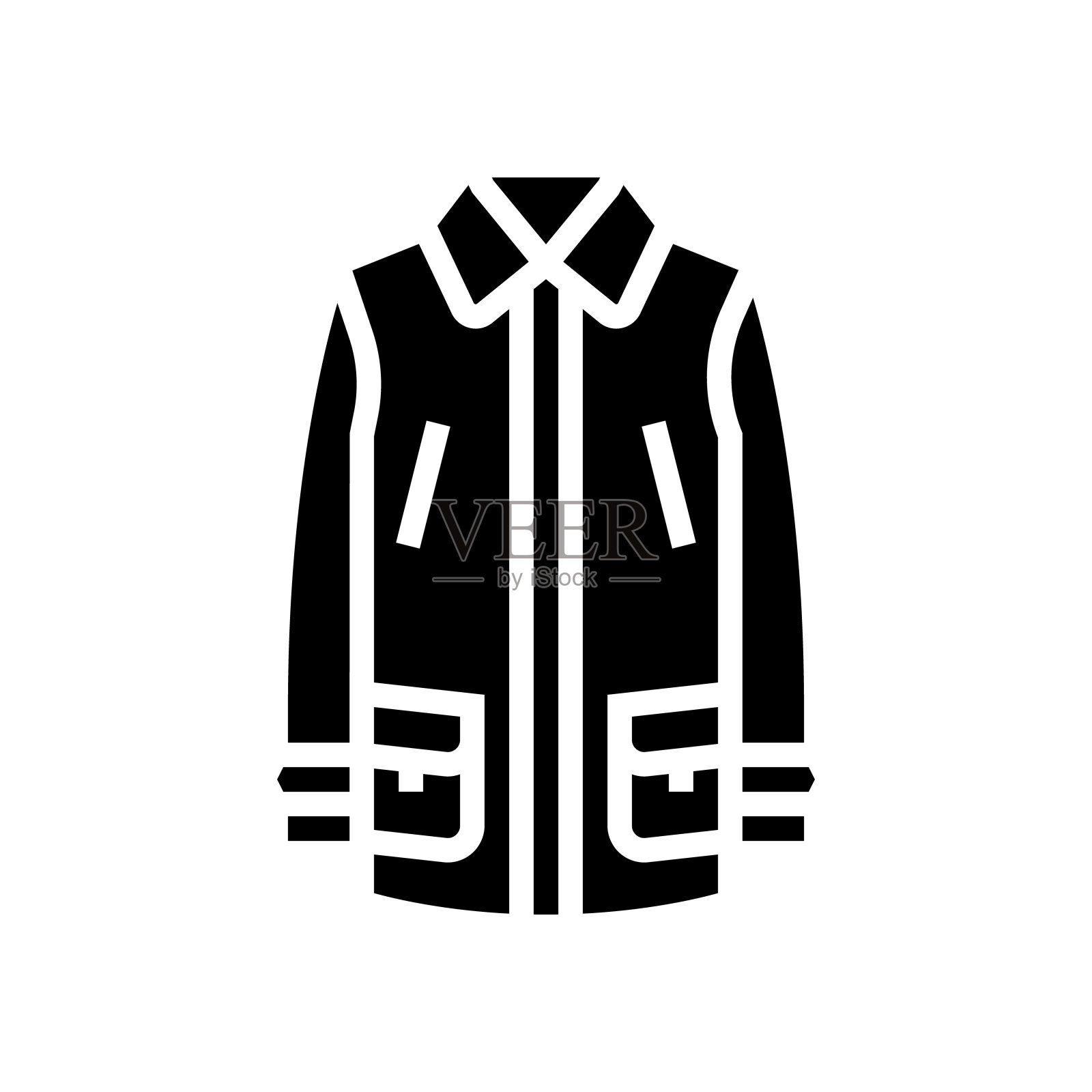 汽车外套男性字形图标矢量插图插画图片素材