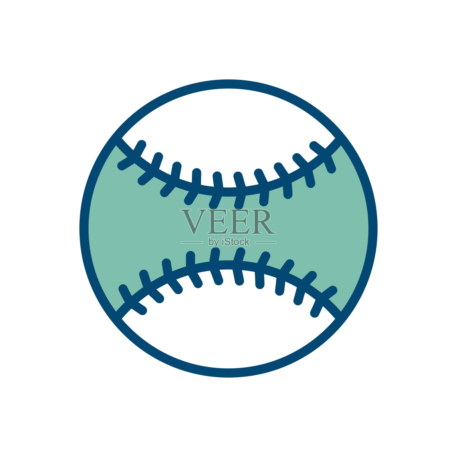棒球图标矢量设计模板在白色背景插画图片素材